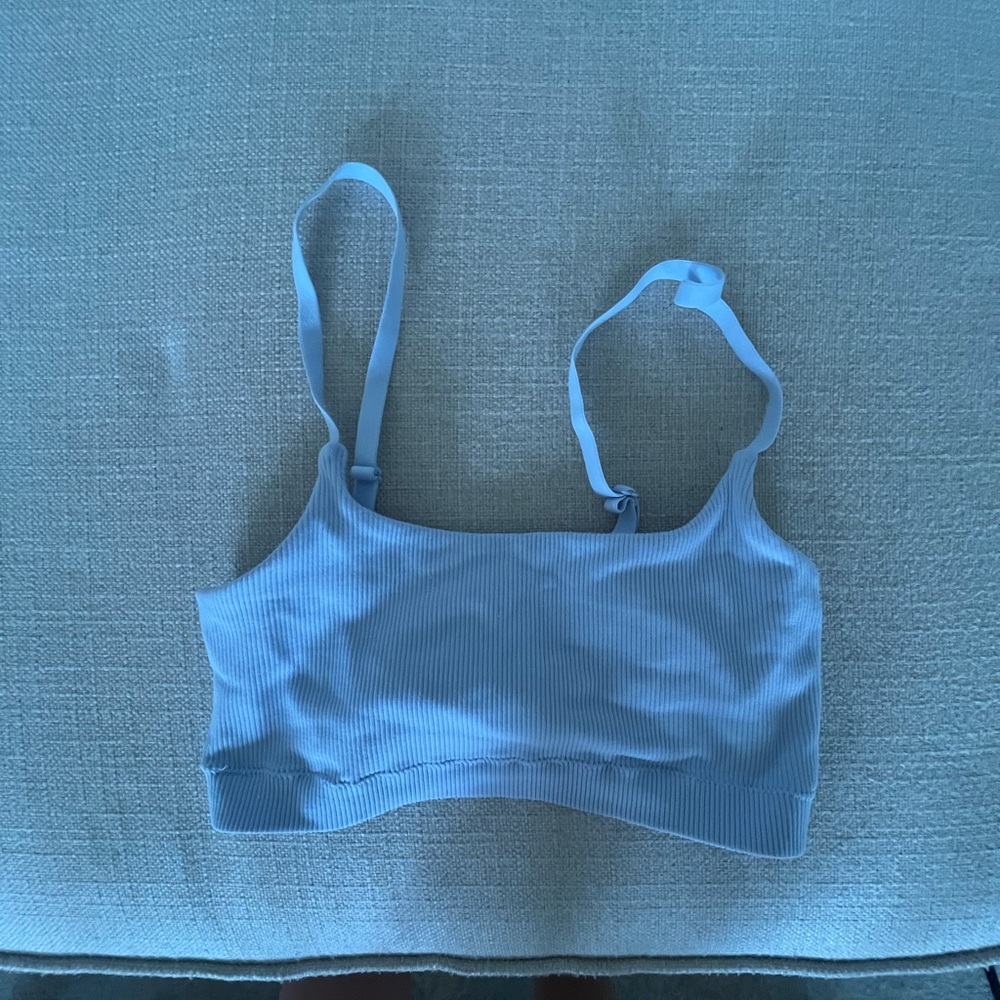aerie Light Blue Ribbed Bralette
